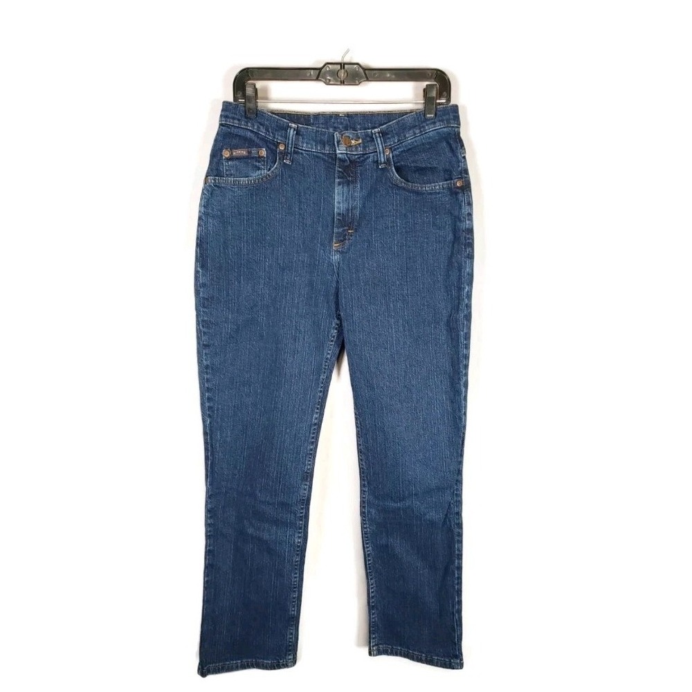 Riders Women's Straight Leg‎ Jeans Blue Medium Wash High Rise 8M